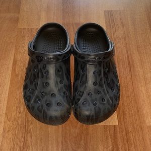 Crocs Black/gray cheetah print women’s 8